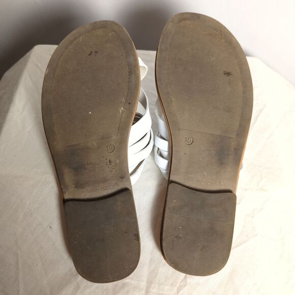 Summer Flip Flop Lot Size 10–11 Pink Glitter Gold Glitter White Sandals Floral - Picture 3 of 9